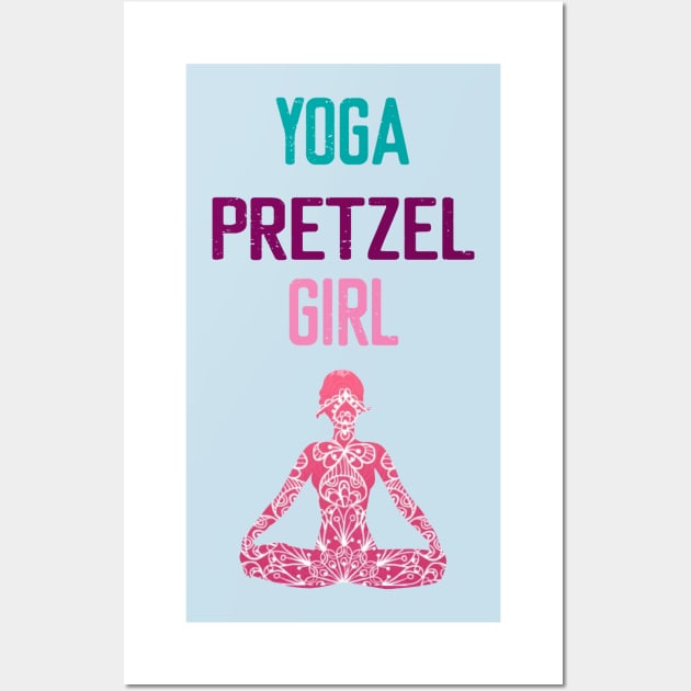 Pretzel Yoga Twisted Girl Wall Art by Elitawesome